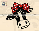 Cow Head With Bandana And Glasses DXF