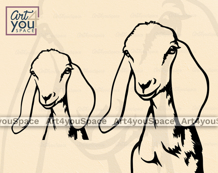 Nubian Goat SVG