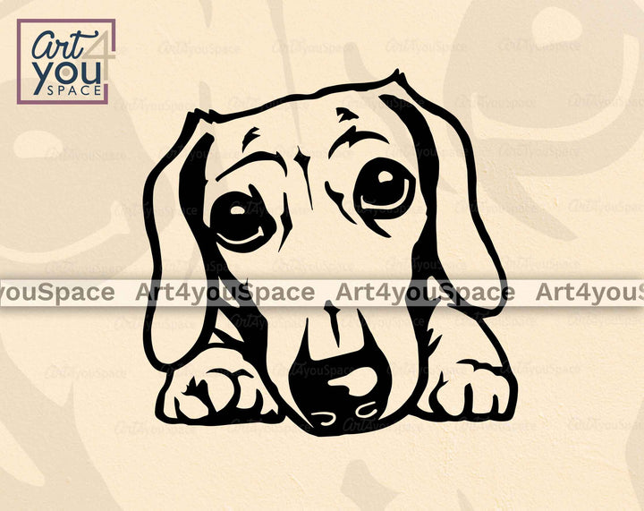 dog Peeking Svg