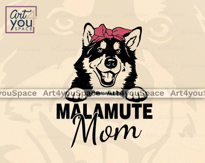 malamute mom svg