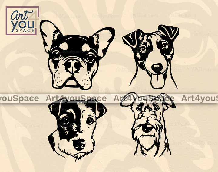 dog face svg bundle