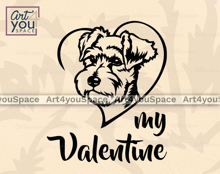 dog valentine svg