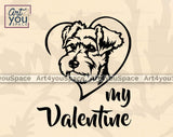 dog valentine svg