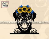 floral rottweiler clipart