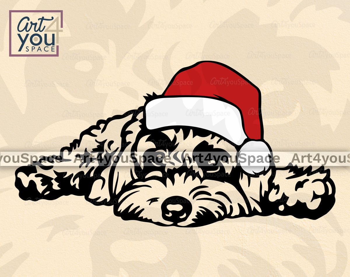 Buy Cockapoo with bandana SVG, DXF, PNG – Art4youSpace