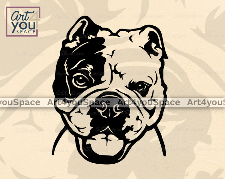 English Bulldog Flowers  PNG