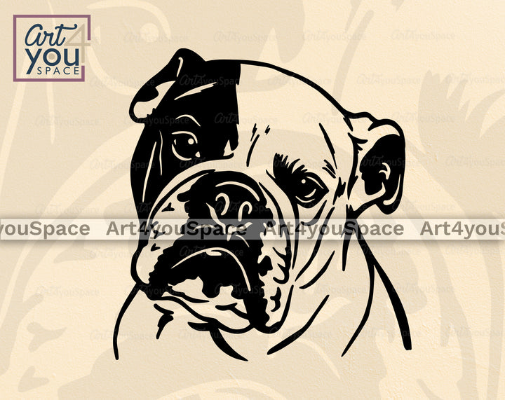 English Bulldog With Bandana Clipart