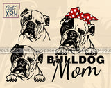 English Bulldog With Bandana SVG