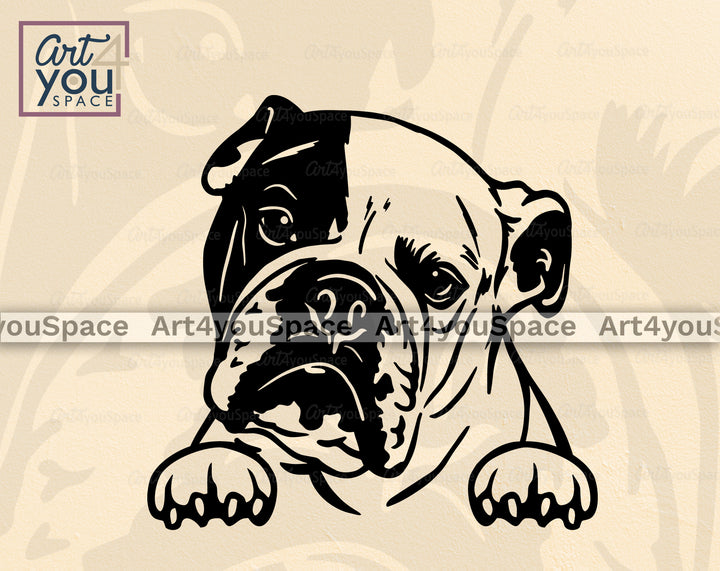 English Bulldog With Bandana Cricut
