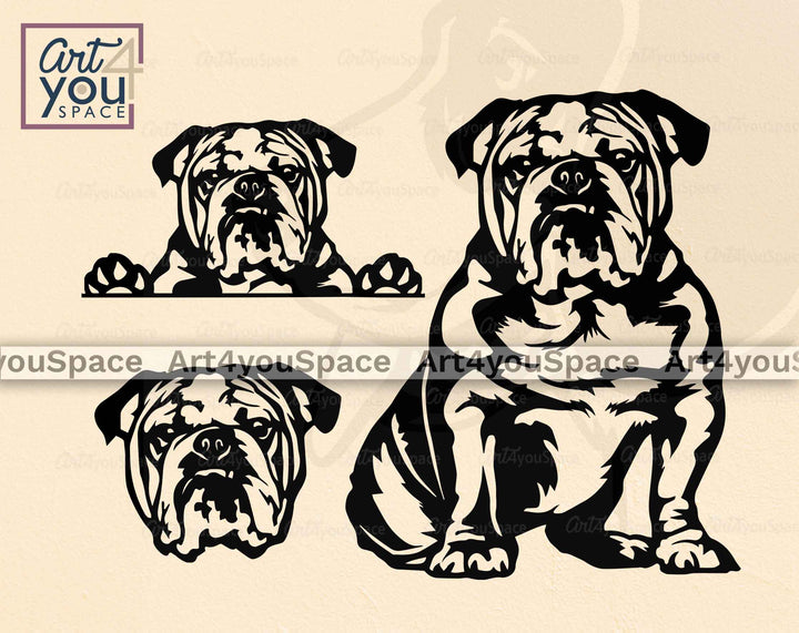 English Bulldog SVG files