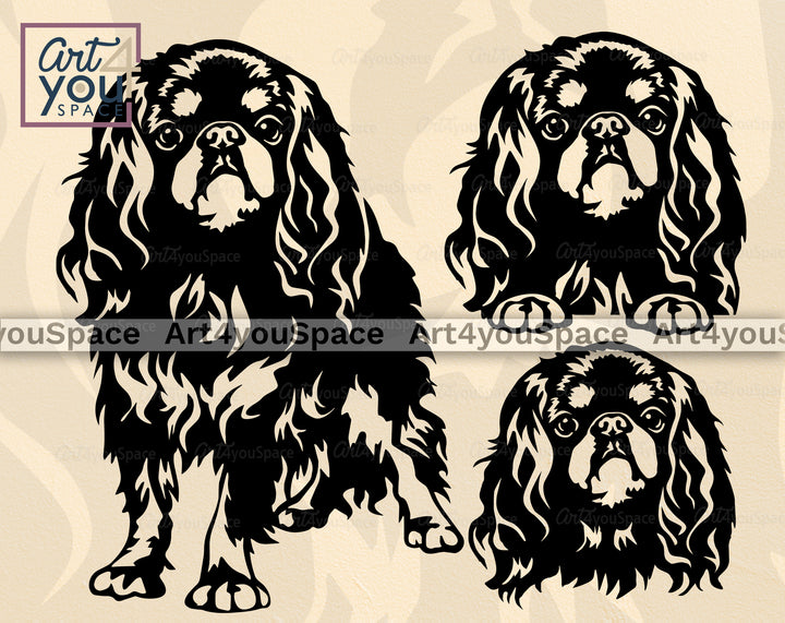 English Toy Spaniel SVG