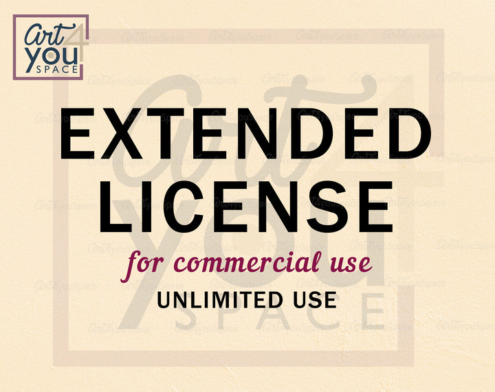 EXTENDED LICENSE For commercial use for One design For One Person