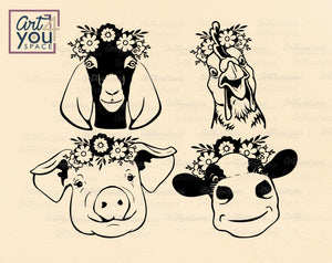 Farm Animal Designs SVG