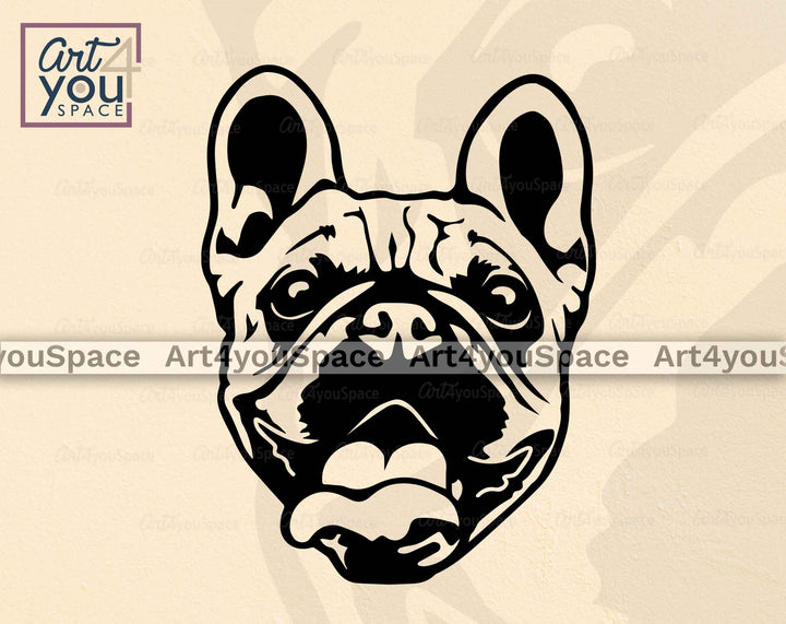 Funny dog face svg