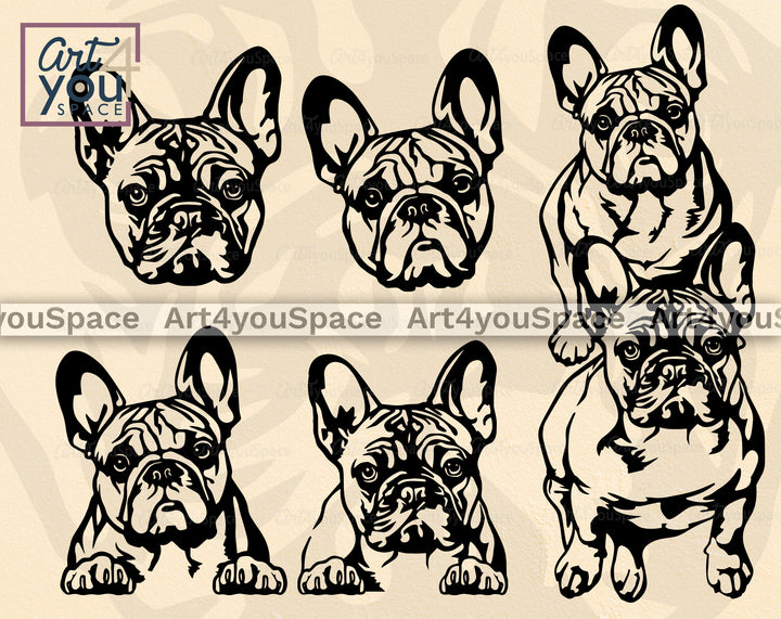 French Bulldog  SVG