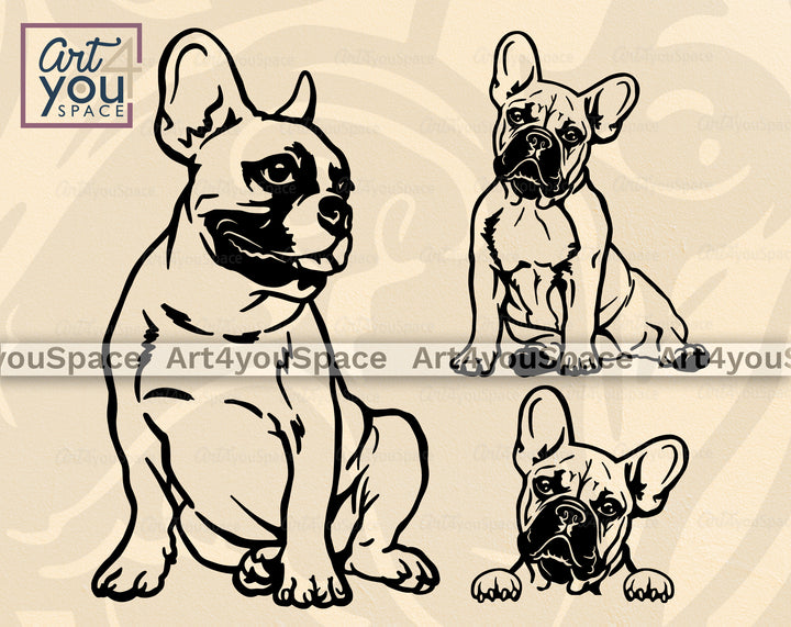 French Bulldog  SVG