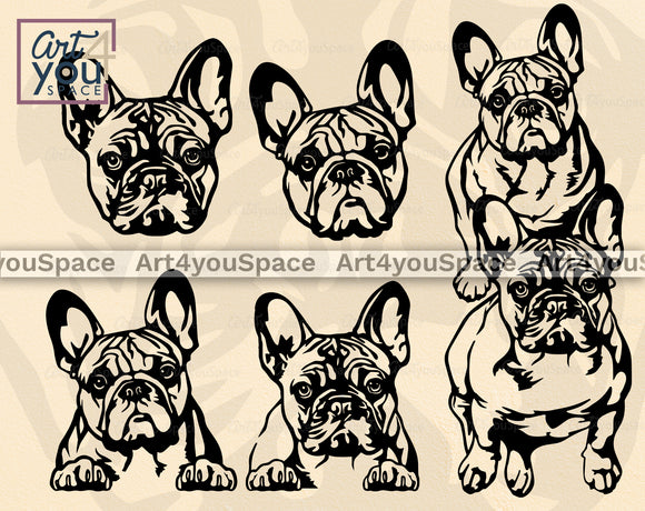 French Bulldog  SVG