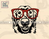 dog with glasses svg file