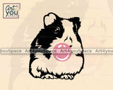 guinea pig blowing buble gum vector cut file