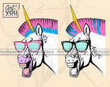 Cool Funny Unicorn Sunglasses SVG