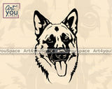 German Shepherd face svg