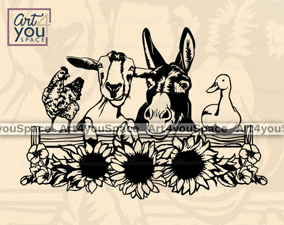 Farm animals SVG