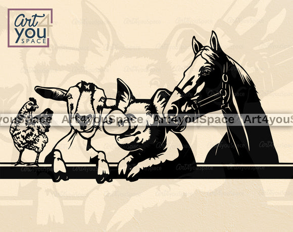 Farm Animal Designs SVG