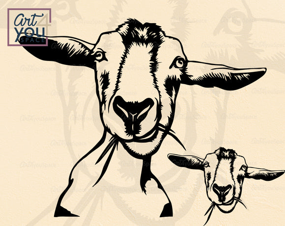  Goat Eating Grass SVG