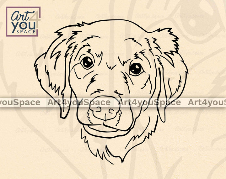 funny dog face sketch dxf
