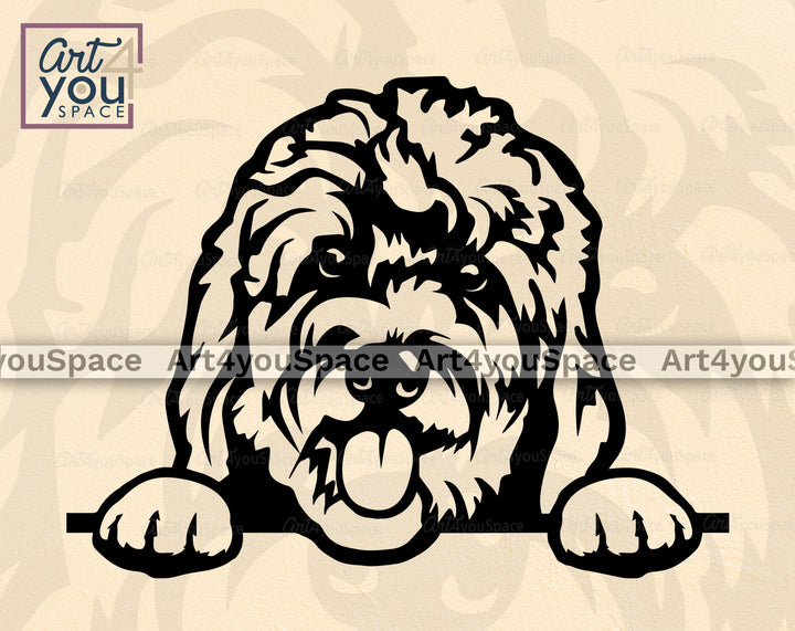 Golden doodle Vector