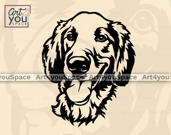 Golden Retriever face svg