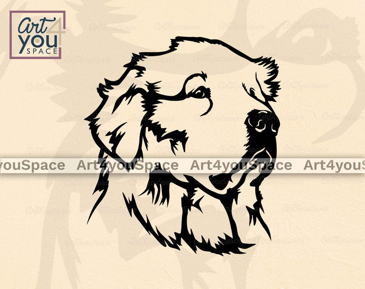 Great Pyrenees Laser Cut Vector dxf svg File