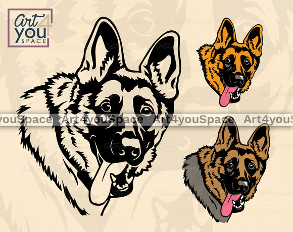 German Shepherd SVG