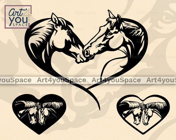 Cute Horses SVG