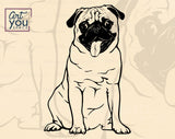 Cute Pug SVG