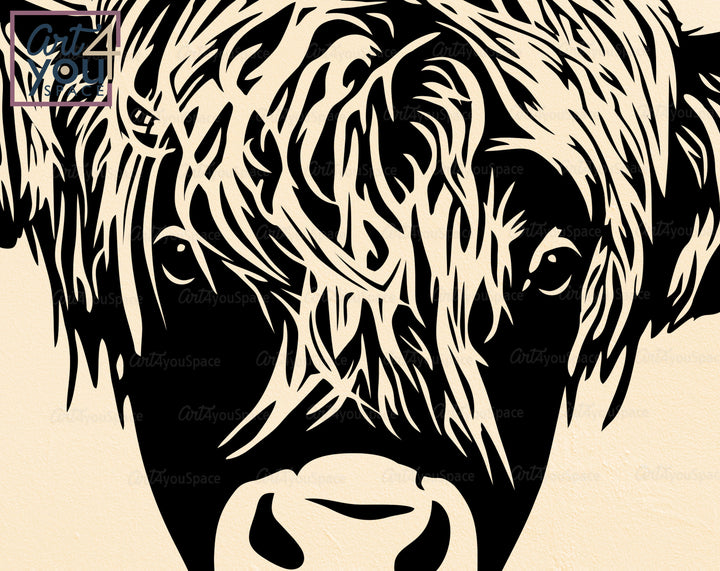 Scottish Cow SVG