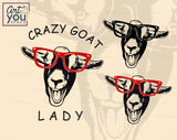 Crazy Goat Lady SVG