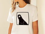 funny peeking dove svg