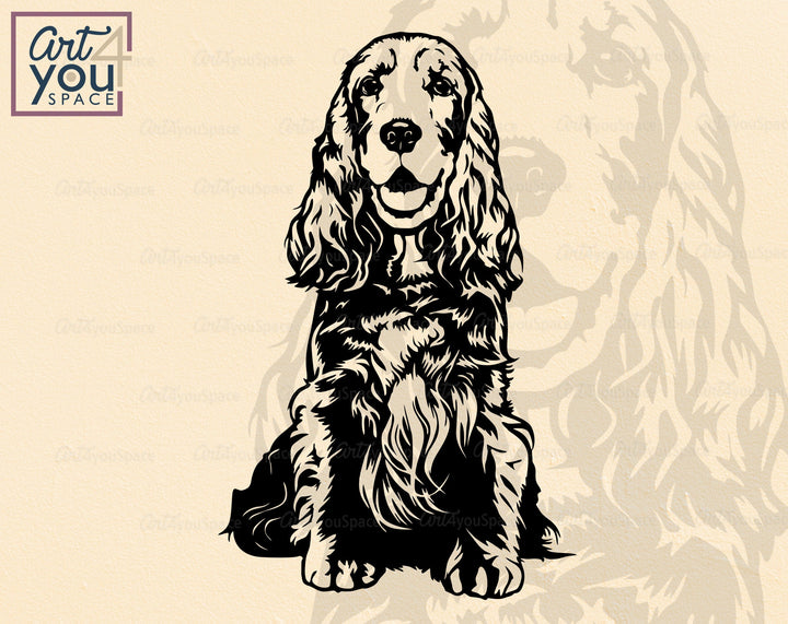 English Cocker Spaniel  DXF