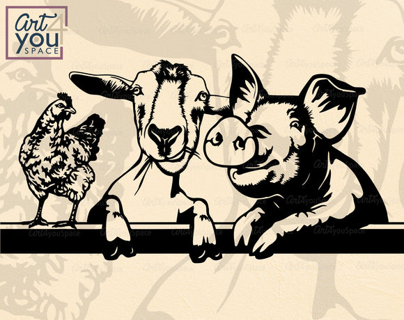 Farm animals SVG
