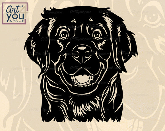 Golden Retriever Blac SVG