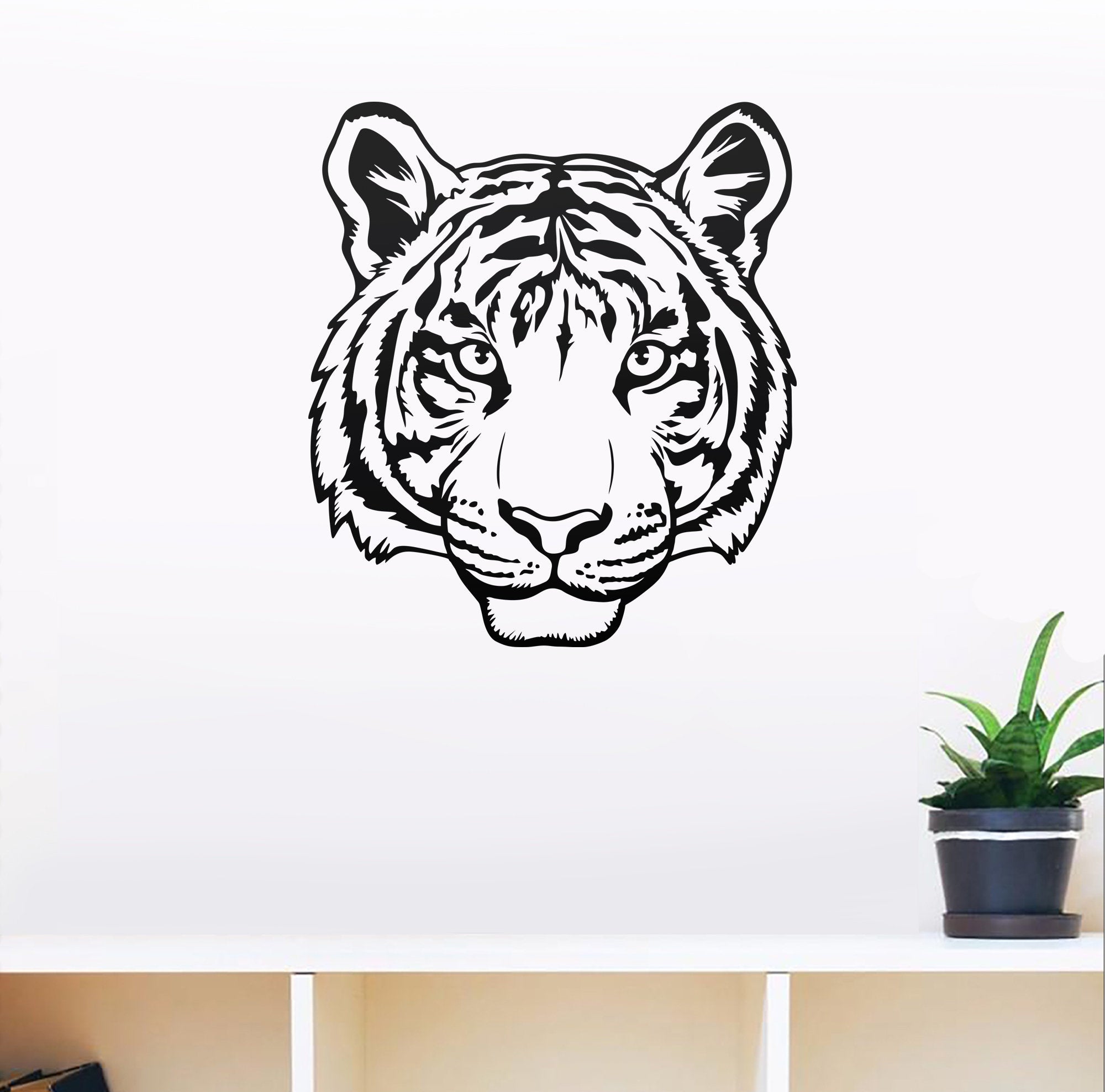 black and white tiger clipart