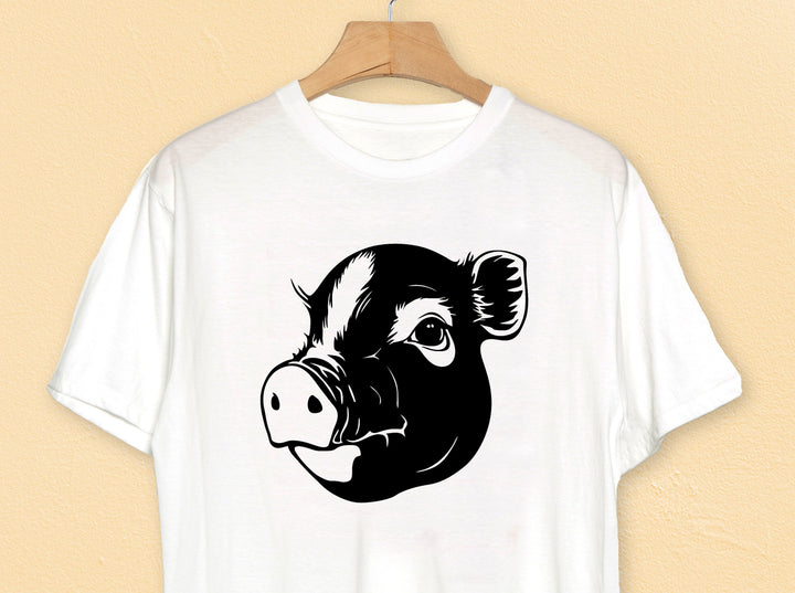 Mini Pig Head Svg