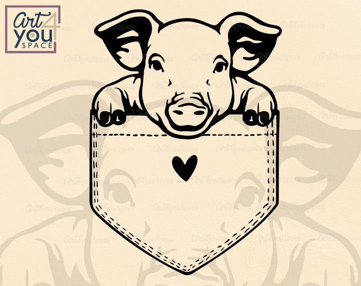 Pygmy Goat, Lamb, Cow, Pig In Pocket SVG