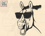 Cool Funny Horse Sunglasses SVG