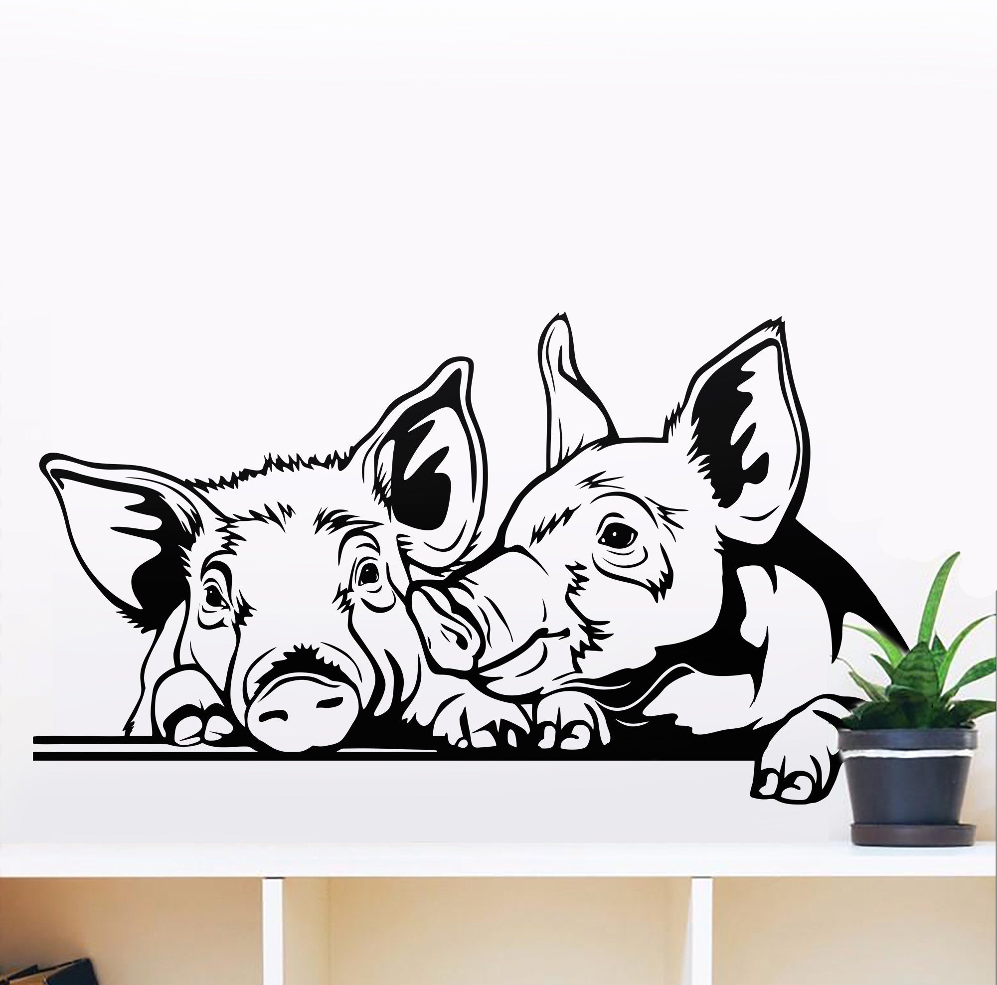 pigs svg files for Cricut, peeking farm animals Clipart, vector image, png, dxf, download printable art, peek a boo, livestock graphics hog
