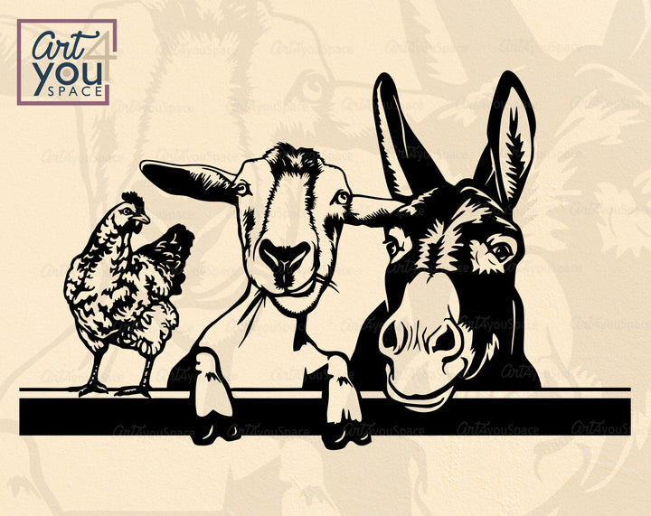 Farm Animal Designs PNG