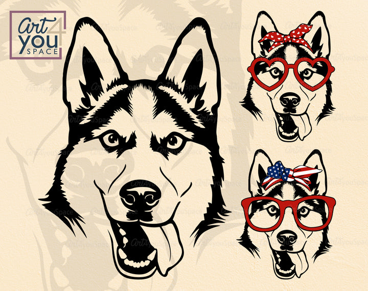 Siberian Husky SVG  