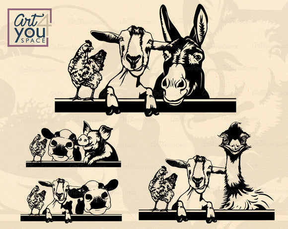 Farm Animal Designs SVG