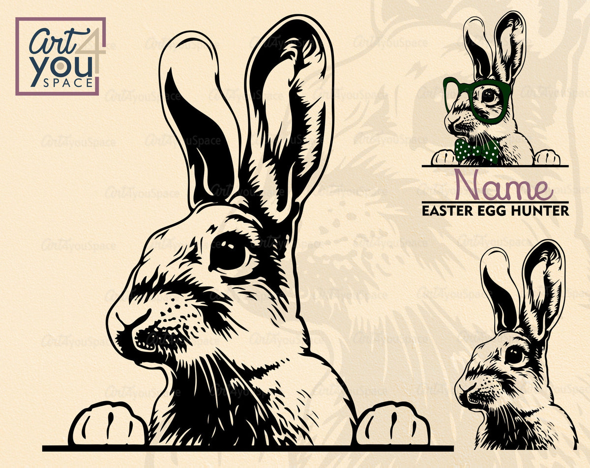 Buy Realistic Rabbit SVG, DXF, PNG – Art4youSpace